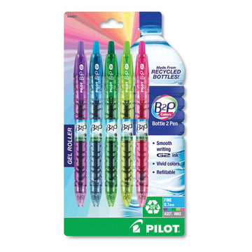 Pilot® B2p Bottle-2-pen Recycled Gel Pen, Retractable, Fine 0.7 Mm, Assorted Ink And Barrel Colors, 5-pack freeshipping - TVN Wholesale